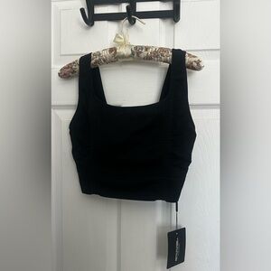 PrettyLittleThing NWT Black Sports Bra